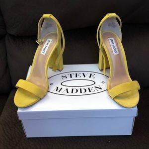 NEW Steve Madden Size 8 Yellow Carrson Heels